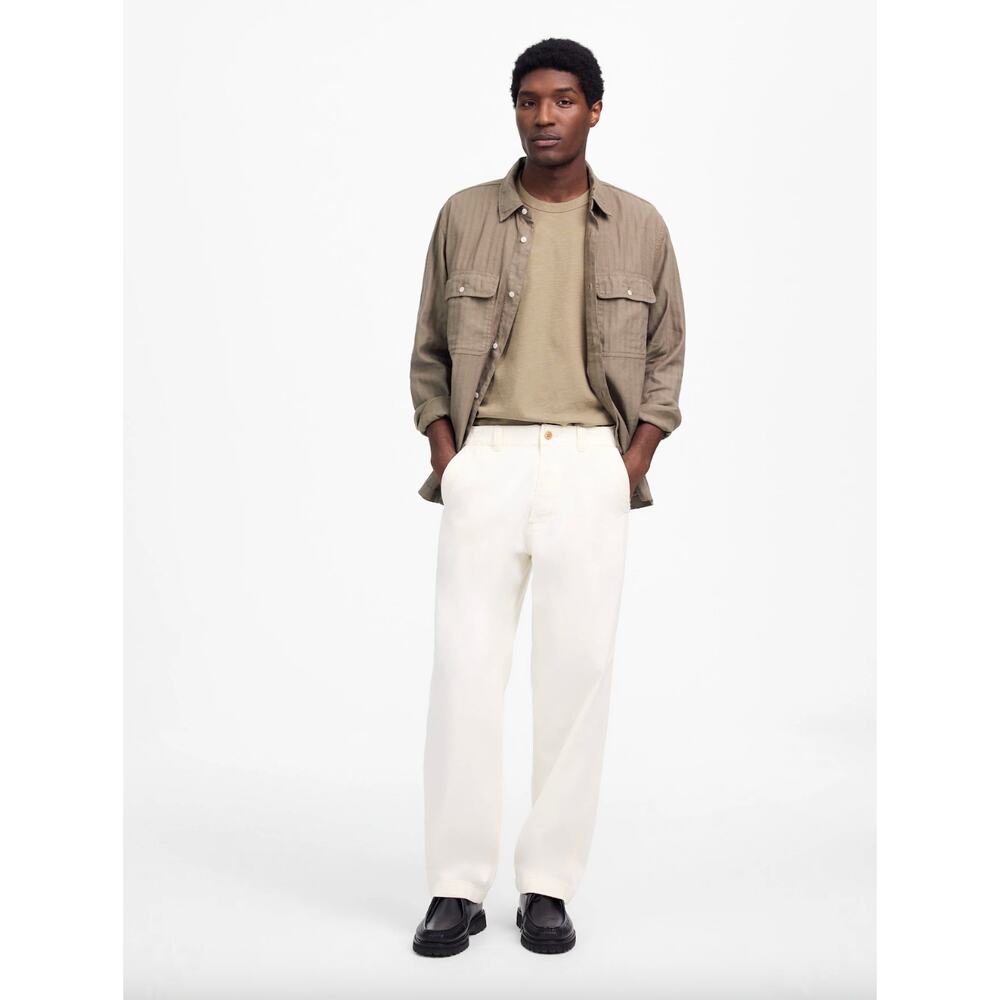 Madewell Patch Pocket Jeans Summer Denim Ecru Wash Rigid Ivory Mens US 29 NWT